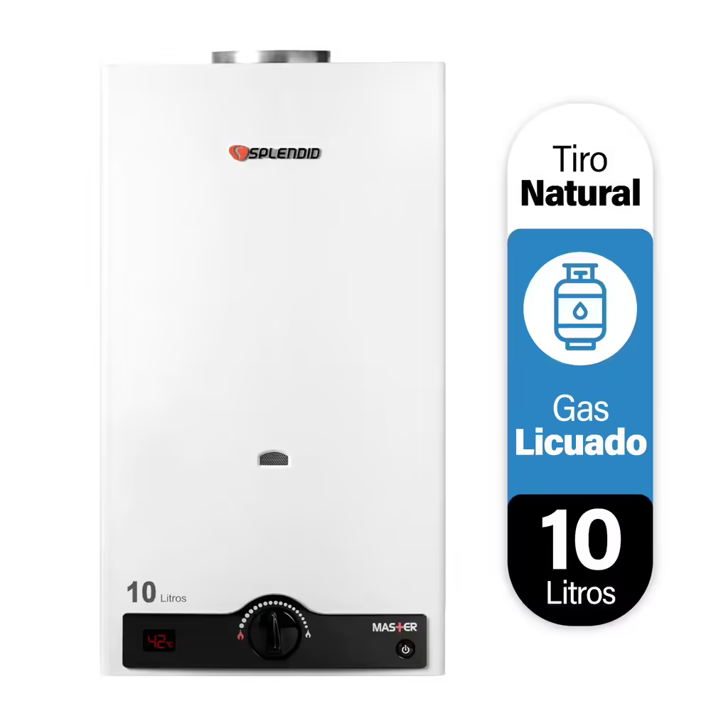 Calefont Tiro Natural Master 10 Litros Gas Licuado
